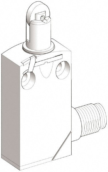 General Purpose Limit Switch: SPDT, NC, Roller Plunger, Top