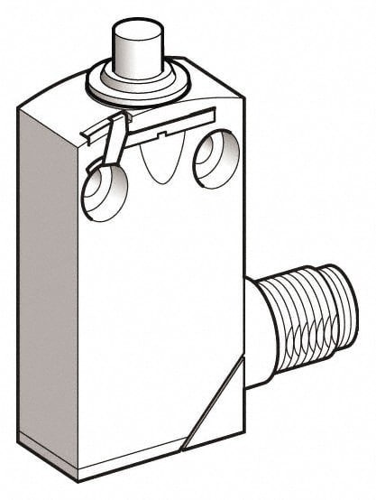 General Purpose Limit Switch: SPCO, 2NC/2NO, End Plunger, Top