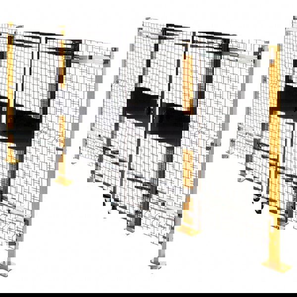 6' Wide x 6' High, Double Sliding Door for Temporary Structures