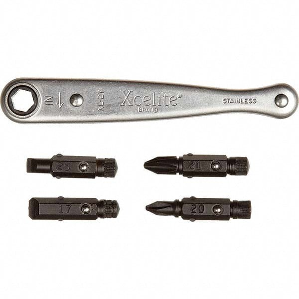 Screwdriver Insert Bit Set: Hex Phillips & Slotted