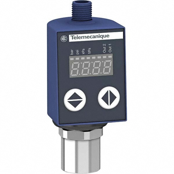 1/4-18 NPT (Female) Connector, 24 VDC, 145 psi Sensor, Shock and Vibration Resistant, Digital LED, Pressure Sensor
