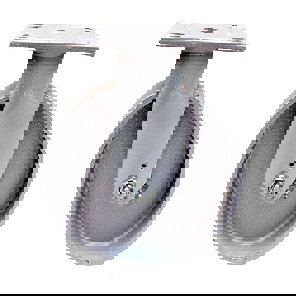 Rigid Top Plate Caster: Semi-Steel, 6