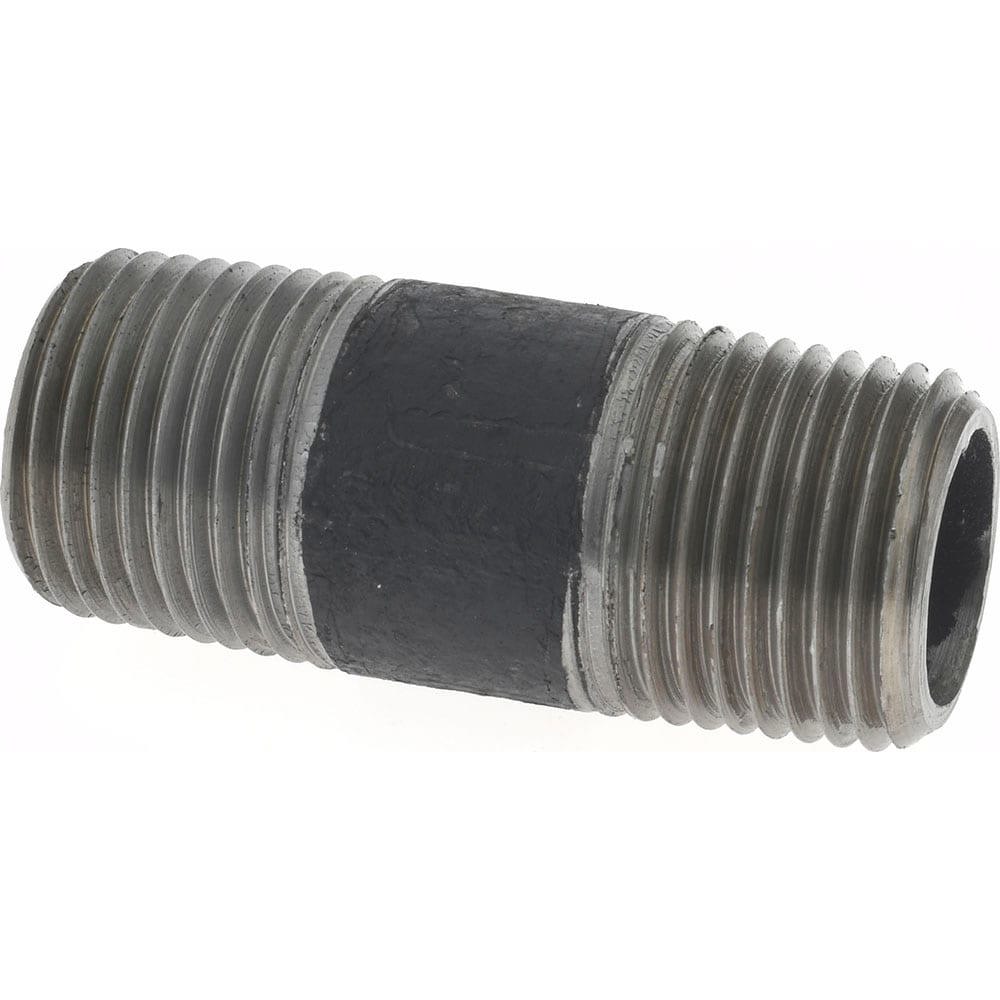 Black Pipe Nipple: 1/2