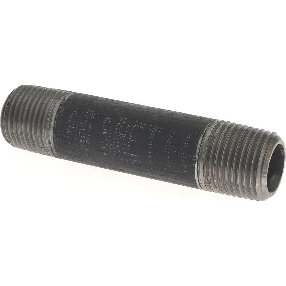Black Pipe Nipple: 1/2