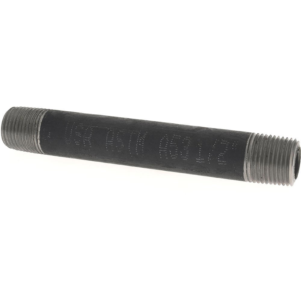Black Pipe Nipple: 1/2