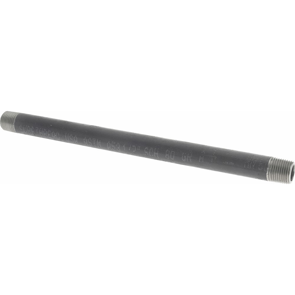 Black Pipe Nipple: 1/2