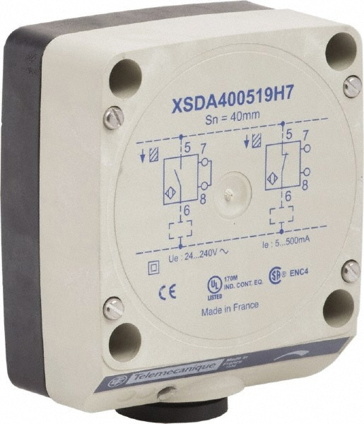 Inductive Proximity Sensor: Rectangular, 40 mm Detection Distance
