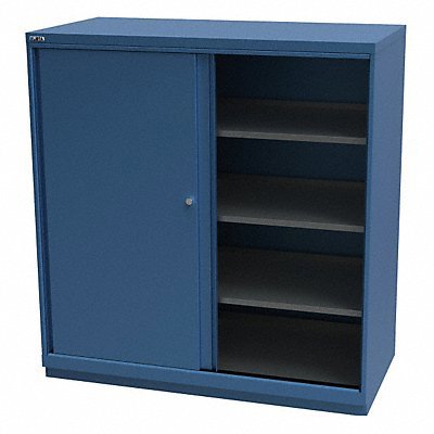 SLIDING DOOR CABINET, 4 SHELF, BRIGHT BL