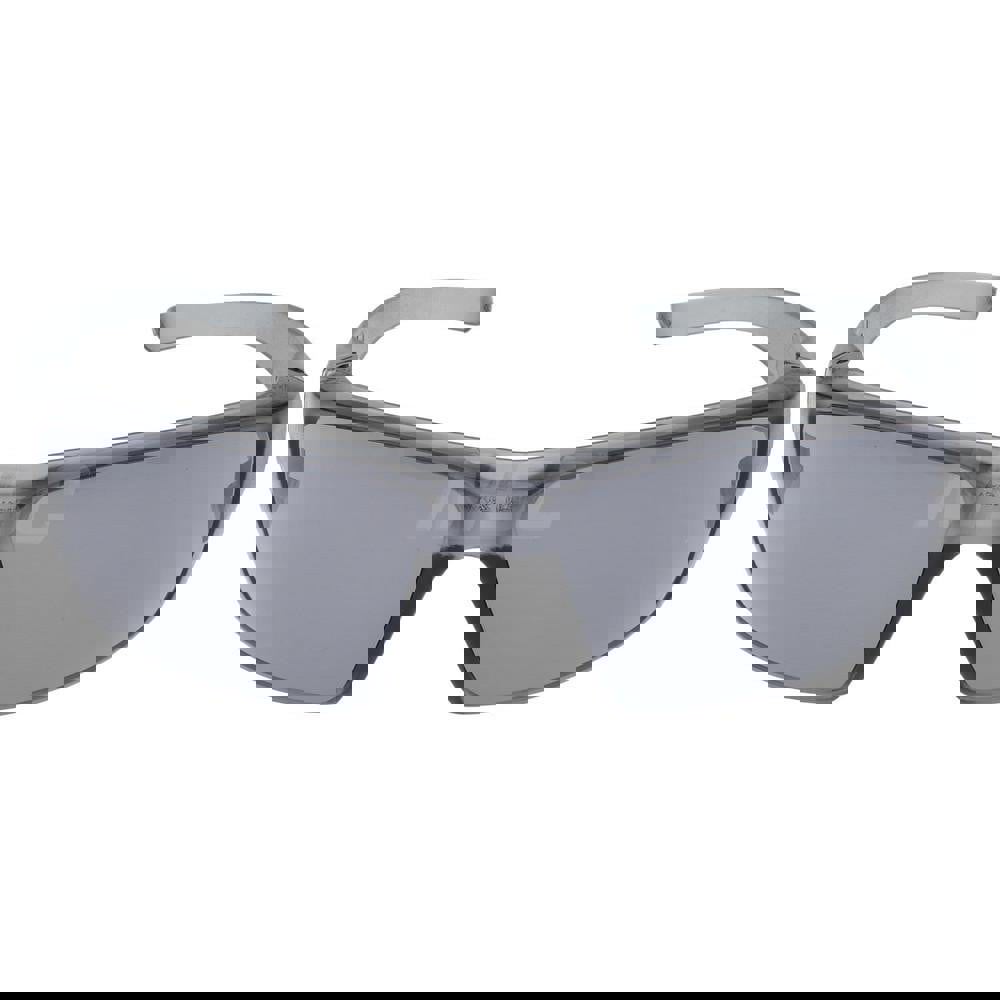 Safety Glass: Anti-Fog, Polycarbonate, Gray Lenses, Full-Framed, UV Protection