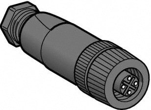 3 Amp, M12 4 Pin Female Straight Field Attachable Connector Sensor and Receptacle