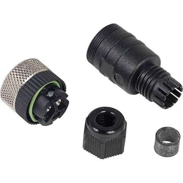 4 Amp, 1/2-20 UNF 3 Pin Female Straight Field Attachable Connector Sensor and Receptacle