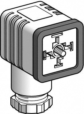 16 Amp, 4 Pin Elbowed Female Field Attachable Connector Sensor and Receptacle