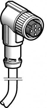 4 Amp, M12 5 Pin Elbowed Female Cordset Sensor and Receptacle