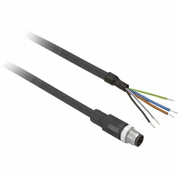 4 Amp, M12 4 Pin Male Straight Cordset Sensor and Receptacle