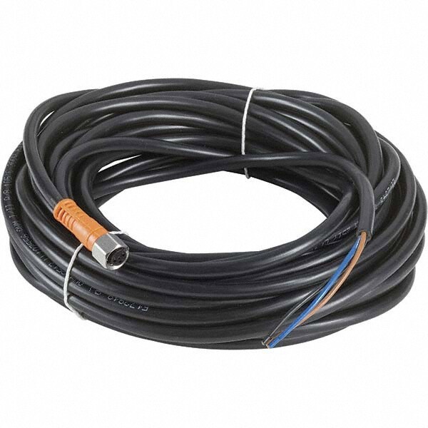 4 Amp, M8 3 Pin Female Straight Cordset Sensor and Receptacle