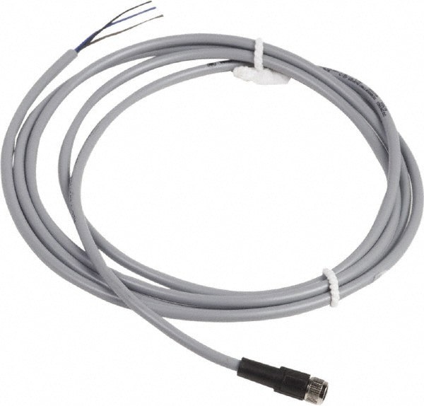 3 Amp, M8 4 Pin Female Straight Cordset Sensor and Receptacle