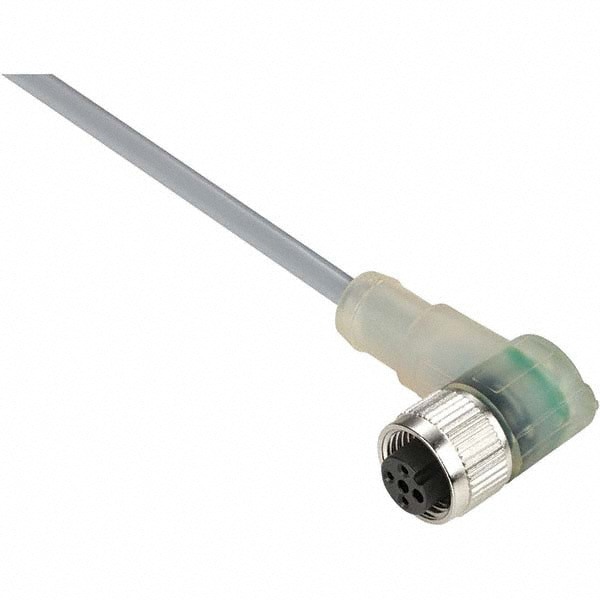 3 Amp, M12 3 Pin Female Straight Cordset Sensor and Receptacle