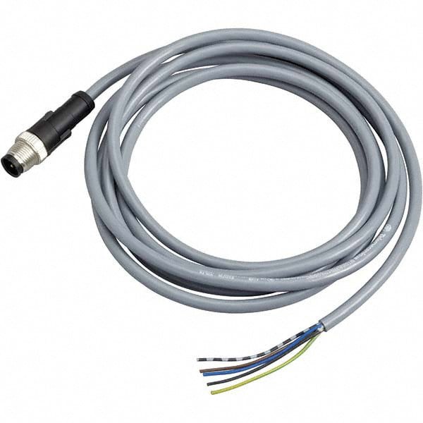 3 Amp, M12 5 Pin Male Straight Cordset Sensor and Receptacle
