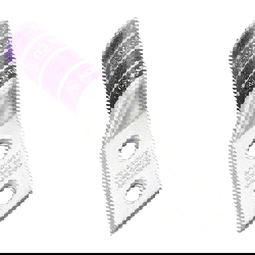 Rectangle Ring Terminal: Non-Insulated, 2 AWG, Compression Connection