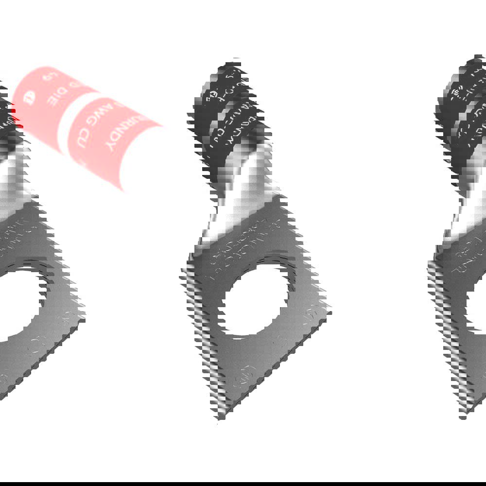 Rectangle Ring Terminal: Non-Insulated, 8 AWG, Compression Connection