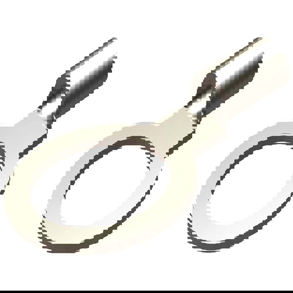 Ring Tongue Ring Terminal: Non-Insulated, 2 AWG, Compression Connection