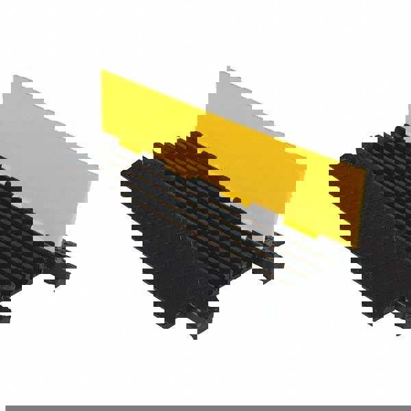 Floor Cable Cover: Polyurethane, 4 Channels, 1-1/4