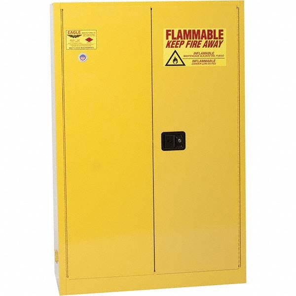 Standard Cabinet: Manual Closing & Sliding, 5 Shelves, Yellow