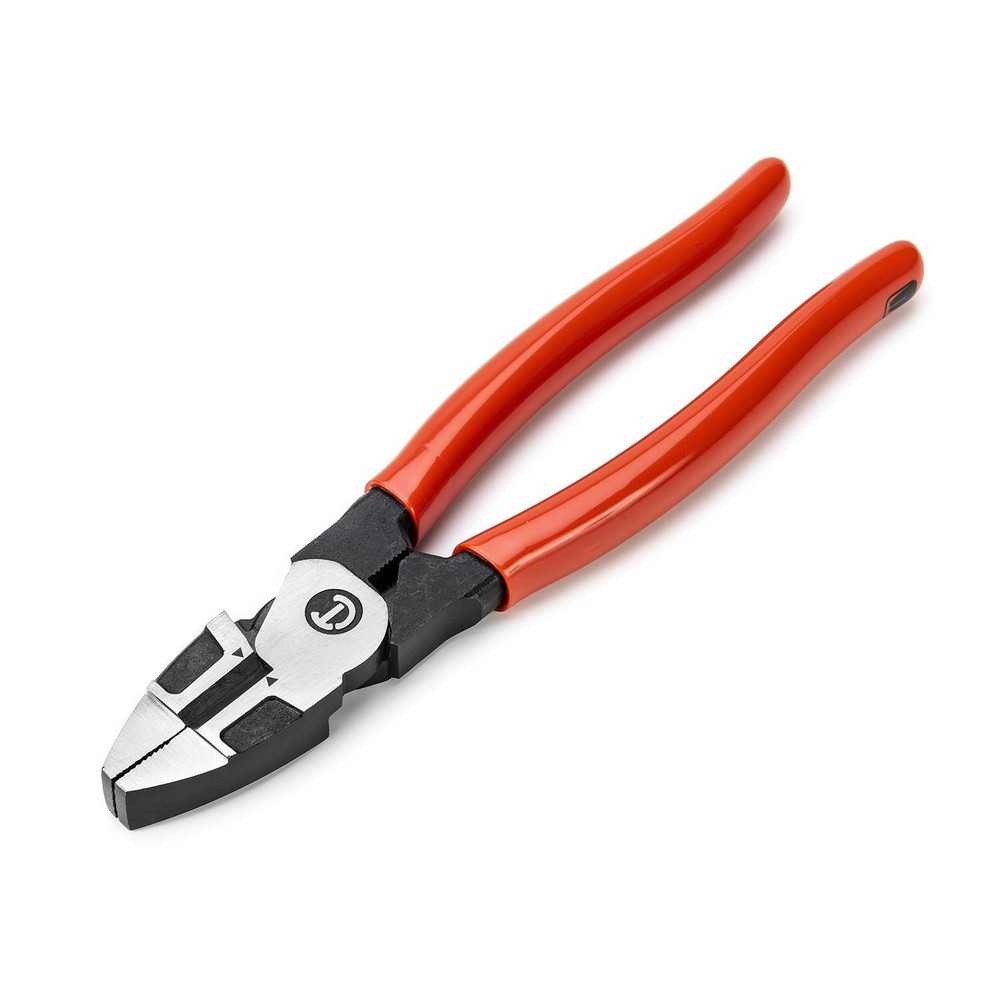 Pliers; Jaw Texture: Crosshatch ; Plier Type: Lineman's ; Jaw Length (Decimal Inch): 1.5000 ; Overall Length (Decimal Inch): 8.0000 ; Handle Type: Dipped ; Color: Red