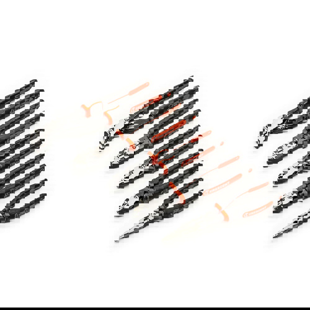 Plier Sets; Plier Type Included: Tongue & Groove Slip Joint Linesman Long Nose Diagonal Cutting ; Set Type: Plier Set ; Container Type: Carded ; Overall Length: 13.8 ; Handle Material: Bi-Material ; Includes: 5Pc Mixed Pliers Set