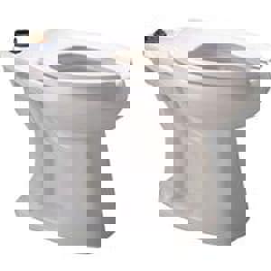 1.1 gpf Elongated Floor Mount Bowl Toilet in White