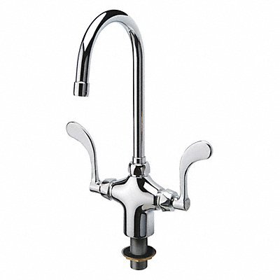Lavatory Faucets; Inlet Location: Bottom ; Spout Type: Swivel Gooseneck ; Inlet Pipe Size: 3/8 ; Inlet Gender: Female ; Handle Type: Wrist Blade ; Maximum Flow Rate: 2.2