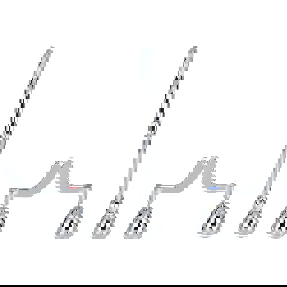 Lavatory Faucets; Inlet Location: Back ; Spout Type: Swivel Gooseneck ; Inlet Pipe Size: 3/8 ; Inlet Gender: Female ; Handle Type: Wrist Blade ; Maximum Flow Rate: 0.5