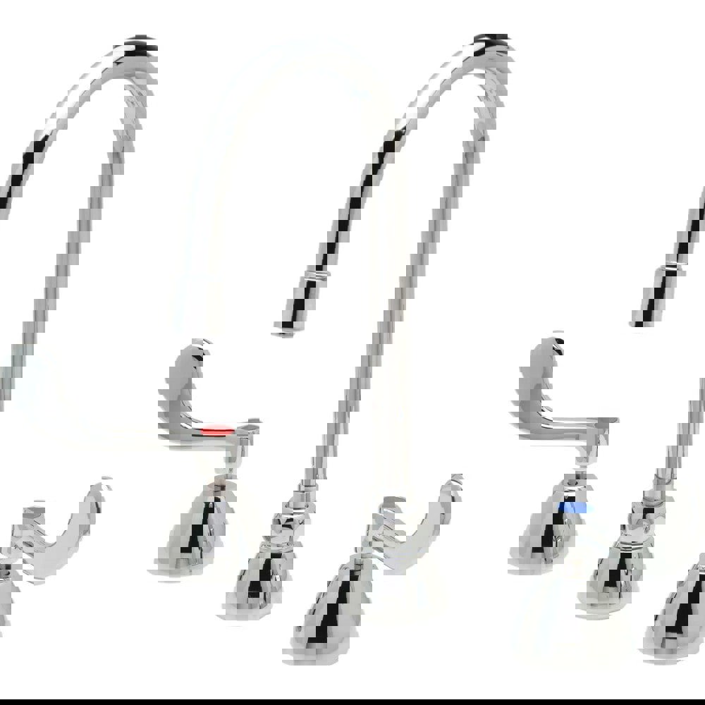 Lavatory Faucets; Inlet Location: Bottom ; Spout Type: Swivel Gooseneck ; Inlet Pipe Size: 3/8 ; Inlet Gender: Female ; Handle Type: Wrist Blade ; Maximum Flow Rate: 1.5