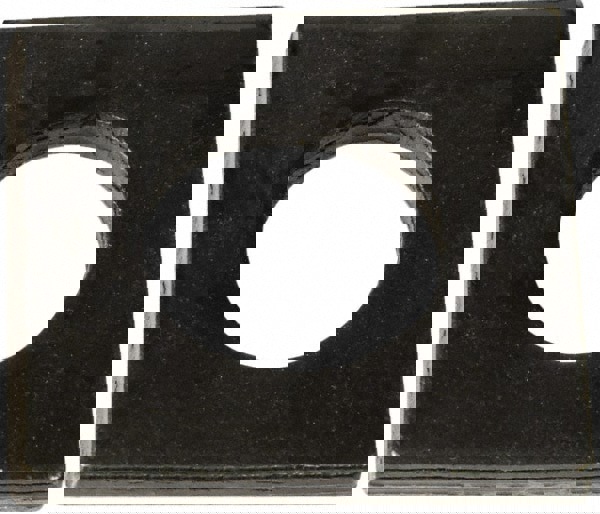 Square Flat Washers; Square Size: 2in ; Material: Case-Hardened Steel ; Bolt Size (Inch): 5/8 ; Inside Diameter (Inch): 11/16 ; Square Size (Inch): 2 ; Thickness (Inch): 1/4