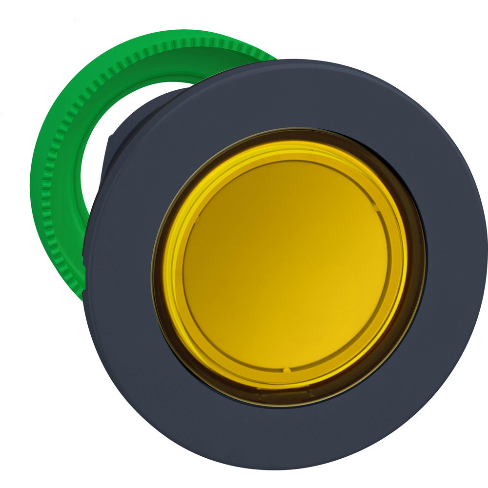 Pushbutton Switch Accessories; Switch Accessory Type: Push-Button Head ; For Use With: Push Button Switches ; Pushbutton Type: Flush ; Pushbutton Shape: Round ; Color: Orange ; Operator Illumination: Illuminated