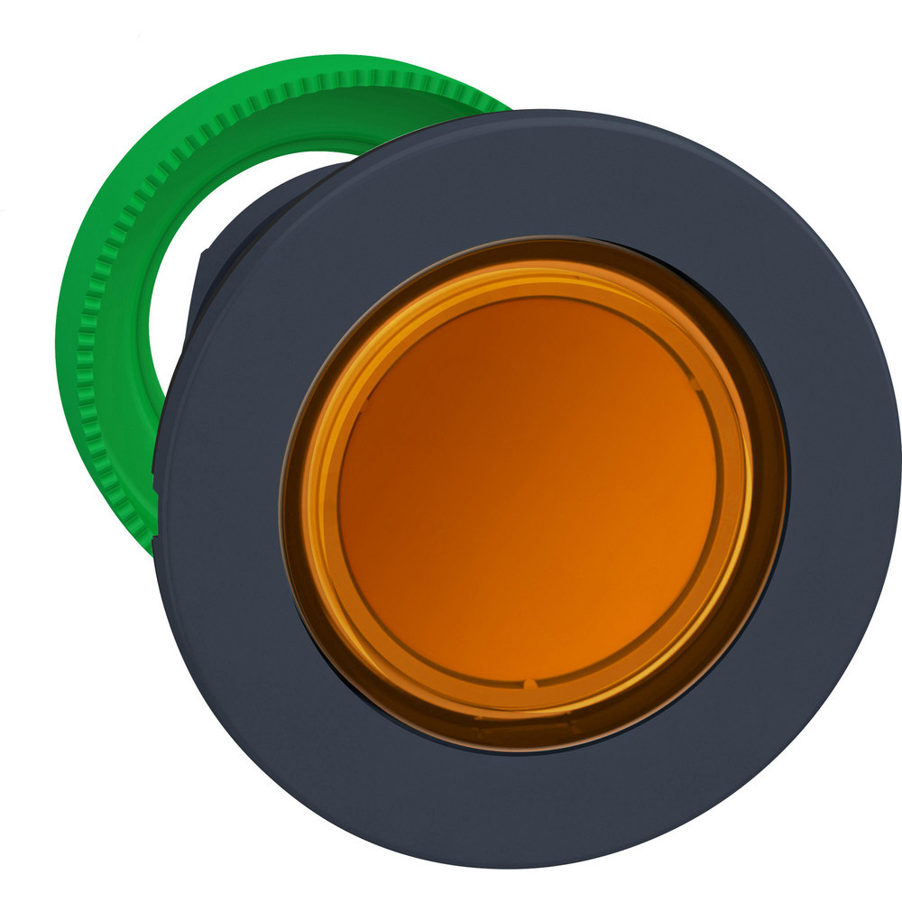 Pushbutton Switch Accessories; Switch Accessory Type: Push-Button Head ; For Use With: Push Button Switches ; Pushbutton Type: Flush ; Pushbutton Shape: Round ; Color: Orange ; Operator Illumination: Illuminated
