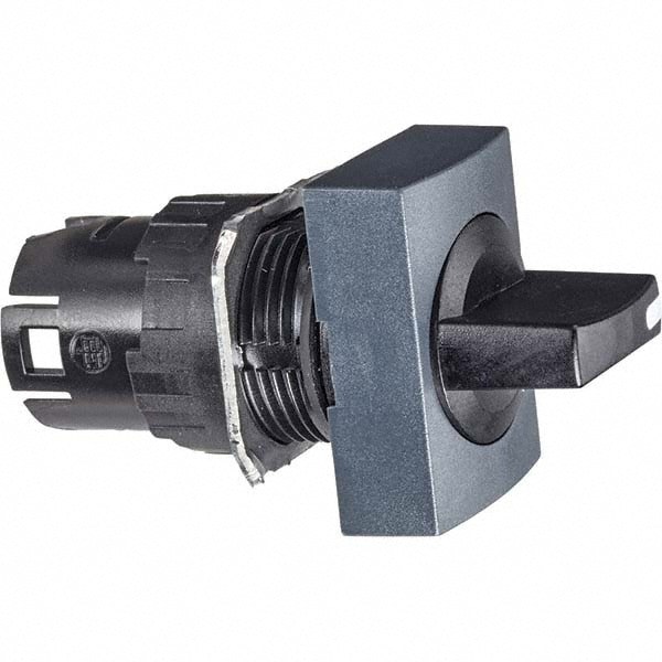 Selector Switch Only: 2 Positions, Maintained (MA), Black Handle
