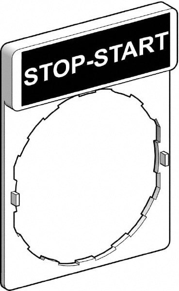 Rectangular, Legend Plate - Start-Stop