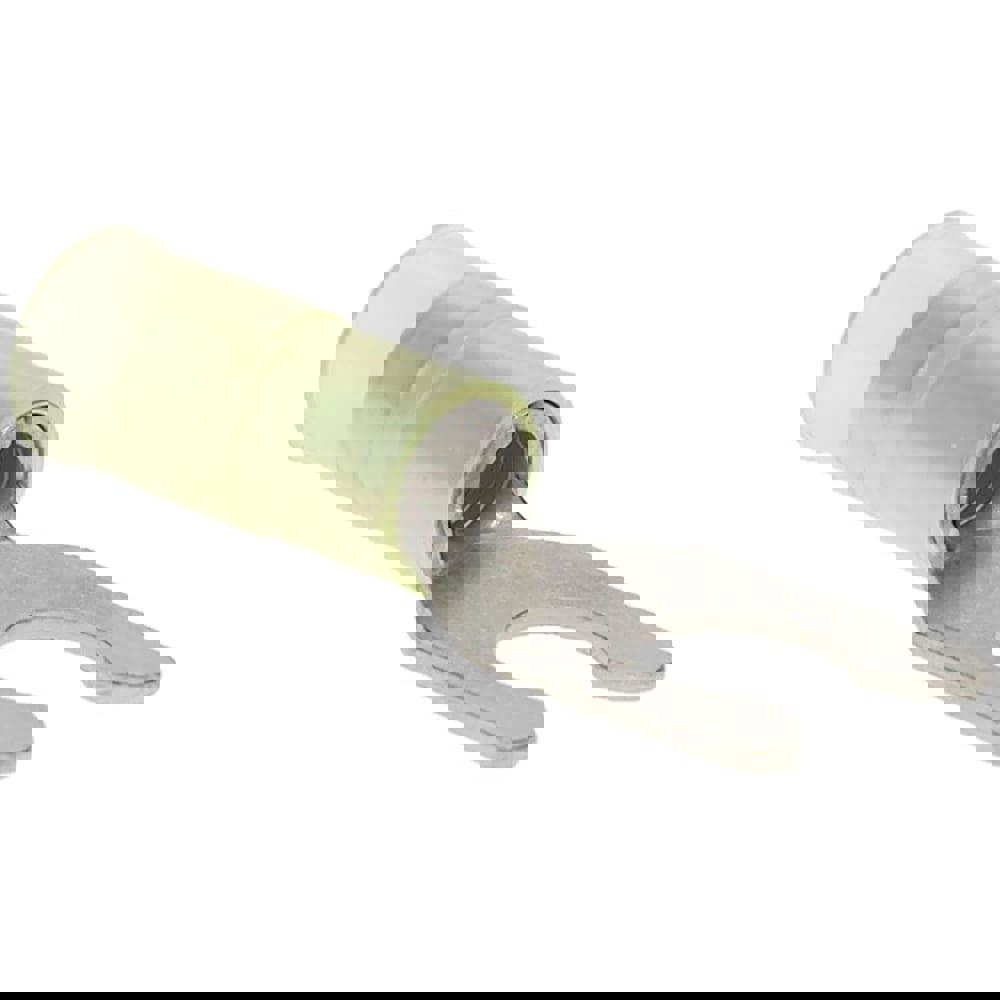 Locking Fork Terminal: Yellow, Nylon, Pa