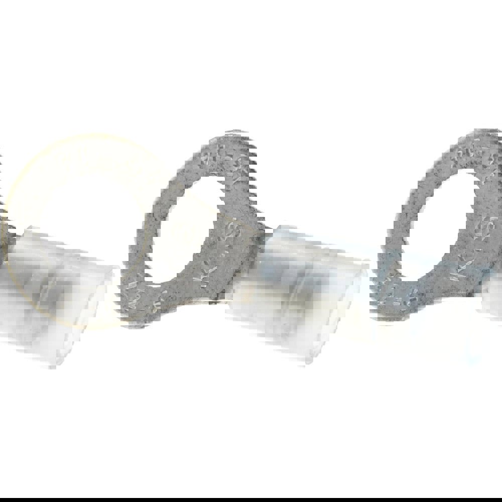 Circular Ring Terminal: Partially Insulated, 16 to 14 AWG, Crimp Connection