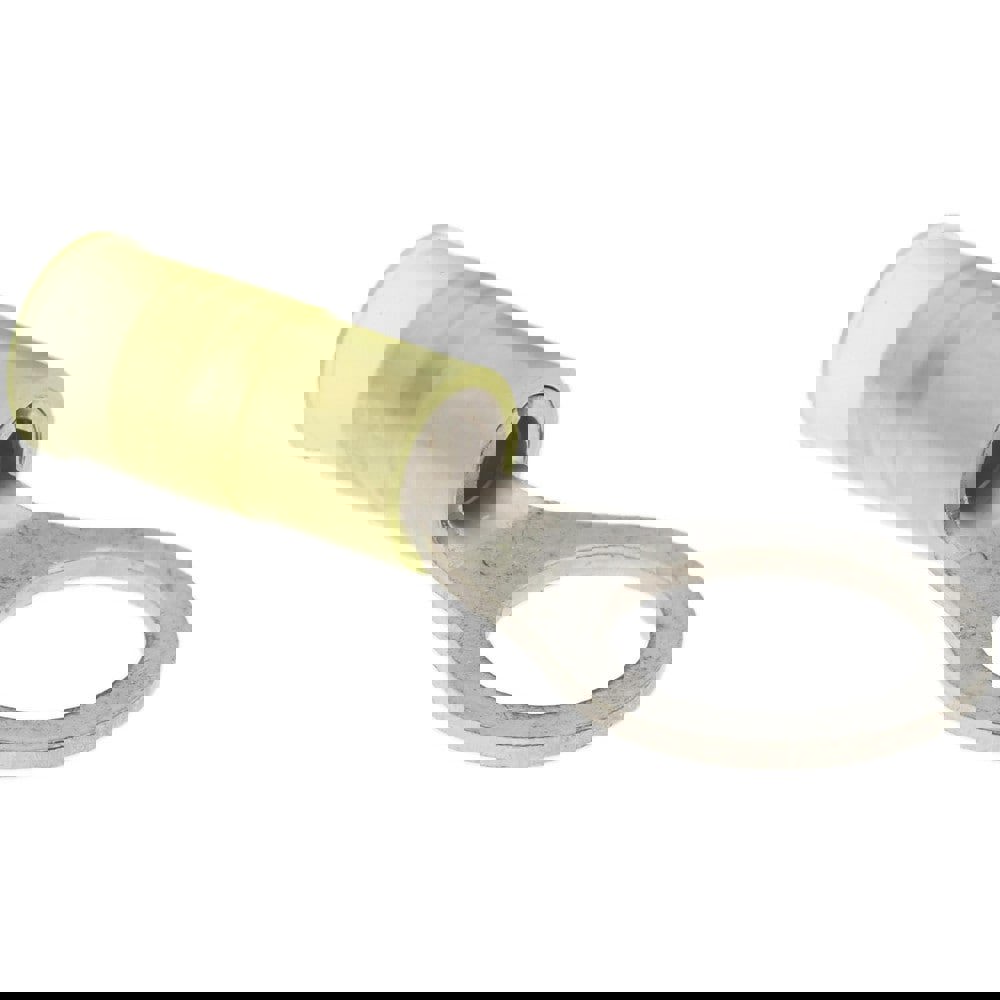 Circular Ring Terminal: Partially Insulated, 12 to 10 AWG, Crimp Connection