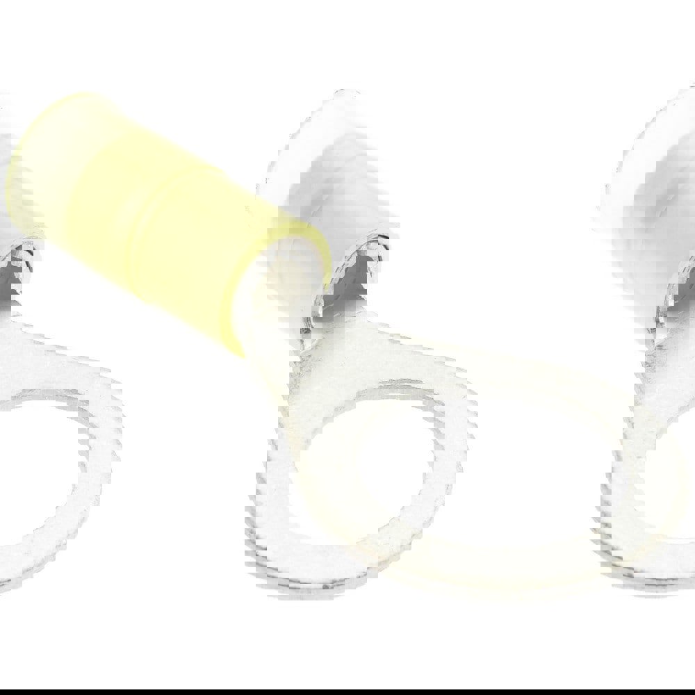 Circular Ring Terminal: Partially Insulated, 12 to 10 AWG, Crimp Connection