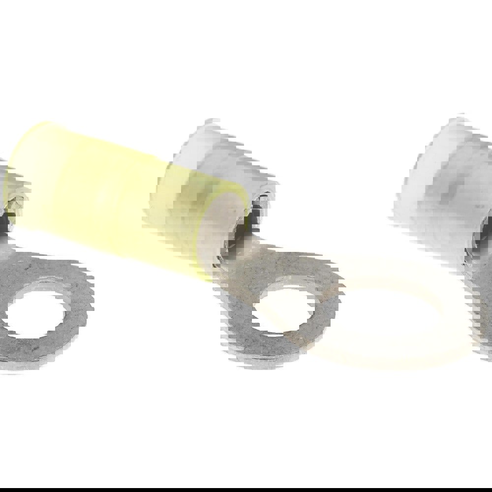 Circular Ring Terminal: Partially Insulated, 12 to 10 AWG, Crimp Connection