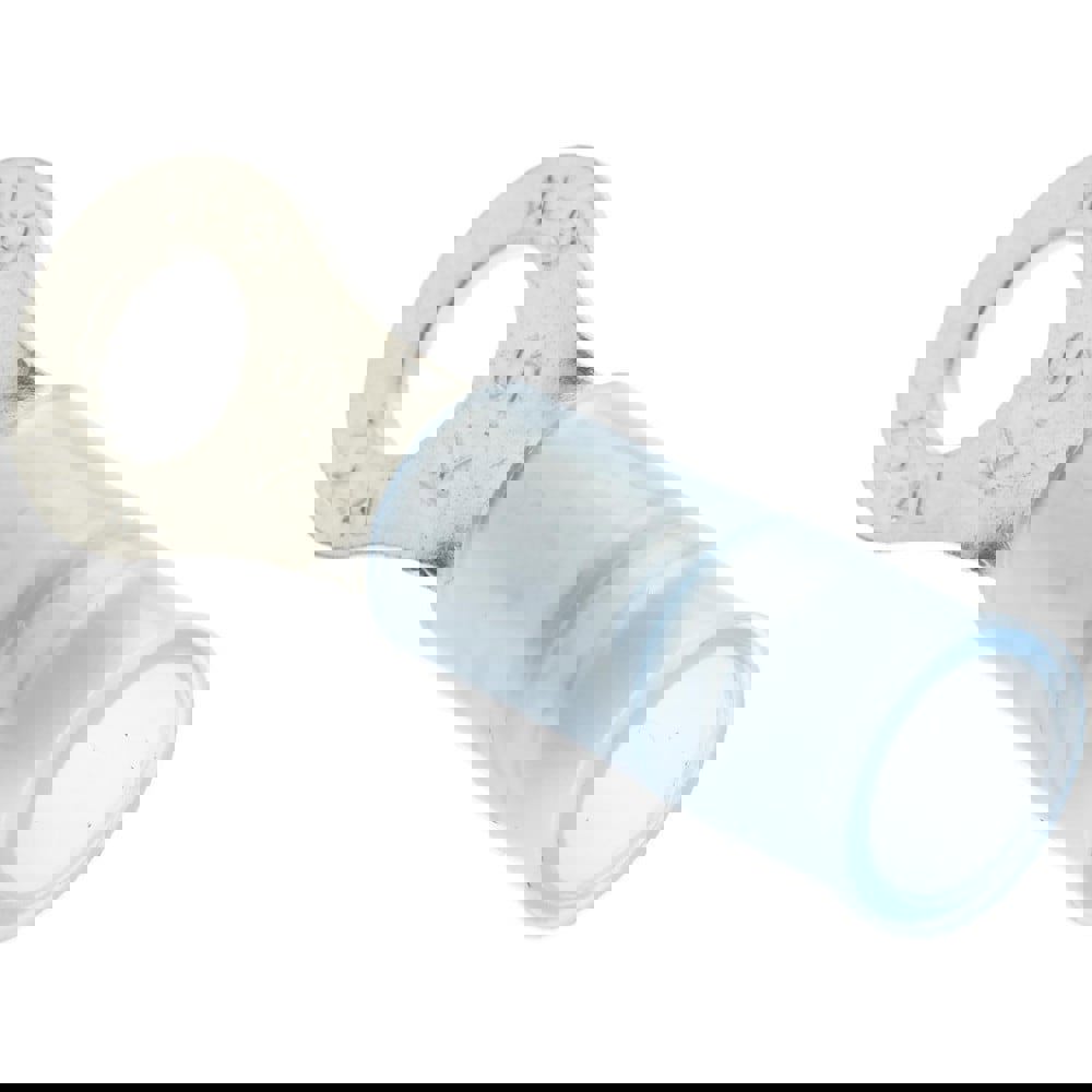Circular Ring Terminal: Partially Insulated, 16 to 14 AWG, Crimp Connection