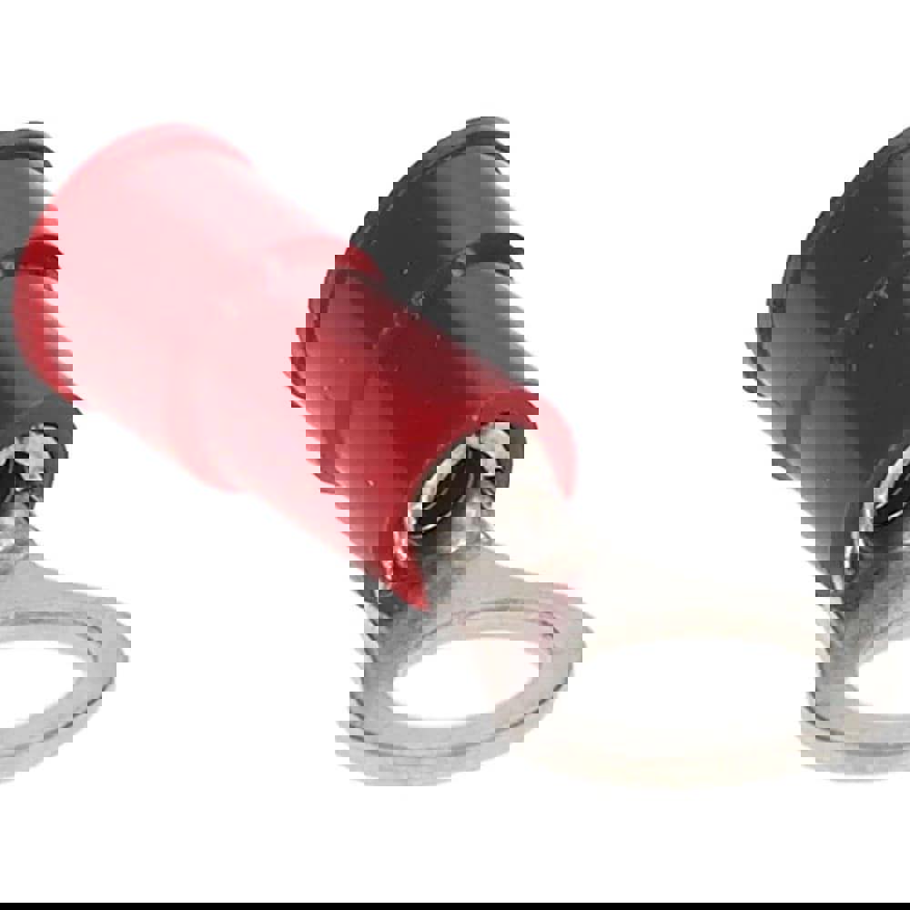 Circular Ring Terminal: Partially Insulated, 22 to 16 AWG, Crimp Connection