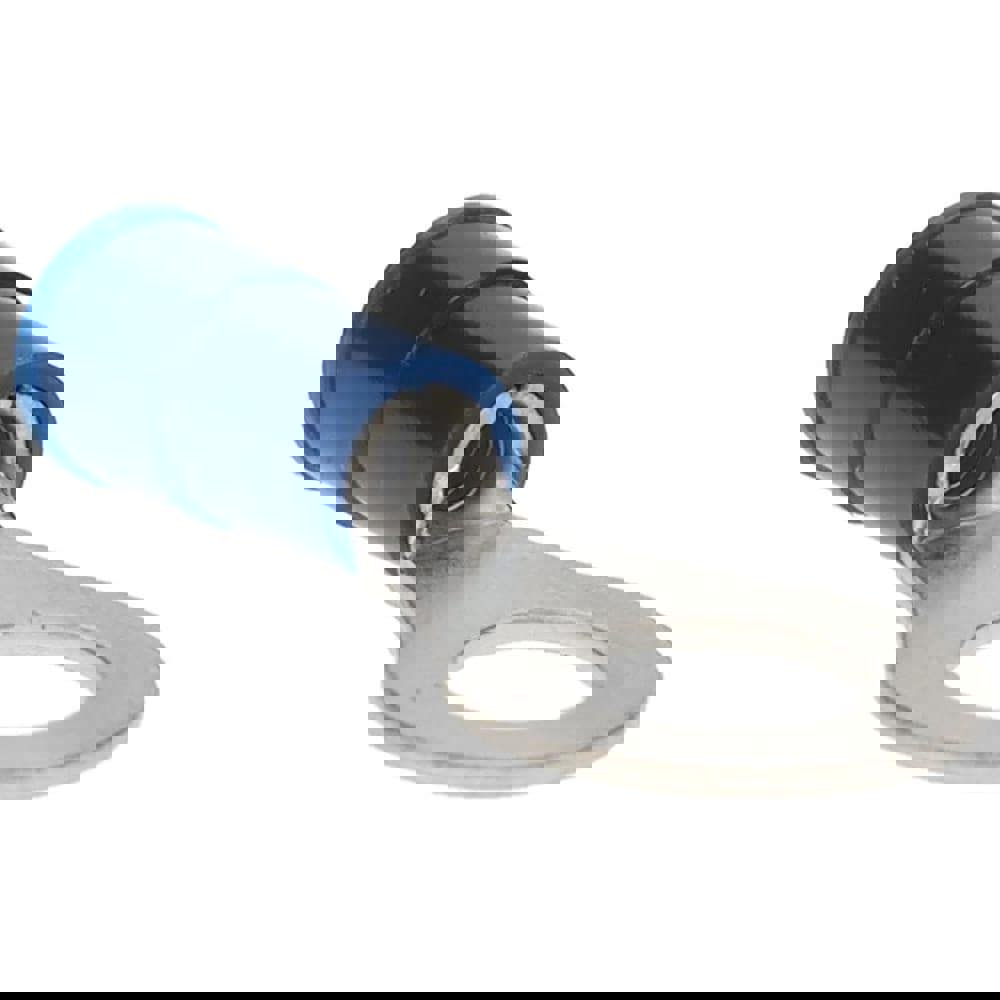 Circular Ring Terminal: Partially Insulated, 16 to 14 AWG, Crimp Connection
