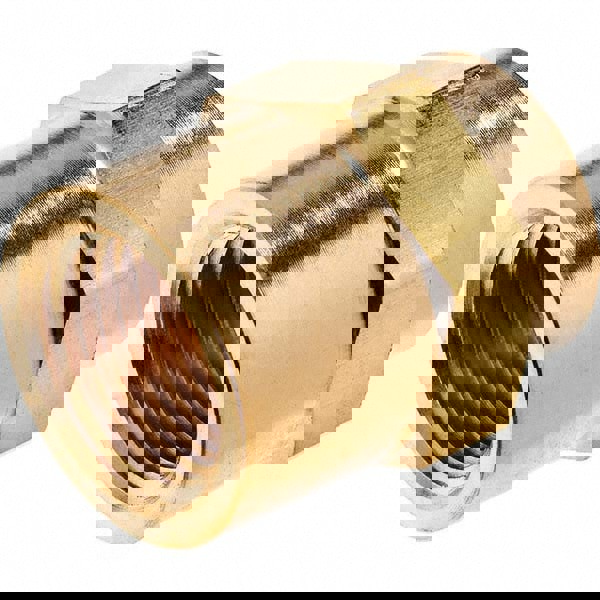 Brass Pipe Reducing Hex Coupling: 1/4 x 1/8