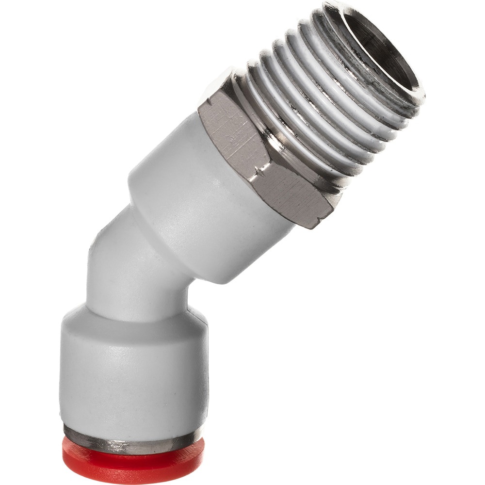 Push-to-Connect Tube Fitting: Male 45 &deg; Elbow, 1/4